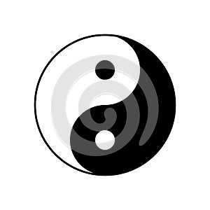 Ying and Yang symbol of harmony and balance. Vector