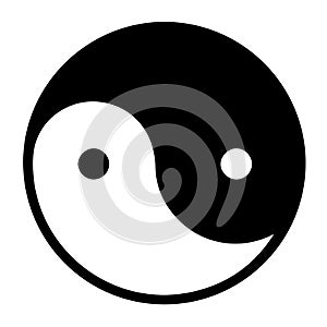 Ying yang symbol vector icon. Verctor illustration EPS 10