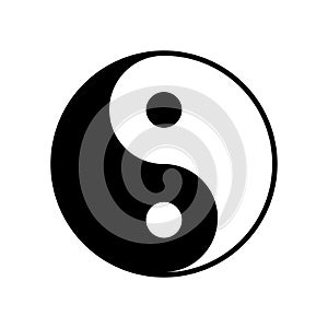 Ying yang vector logo shape.