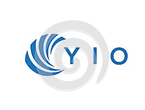 YIO letter logo design on white background. YIO creative circle letter logo concept. YIO letter design