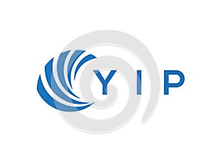 YIP letter logo design on white background. YIP creative circle letter logo concept. YIP letter design