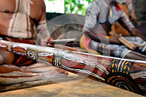 Yirrganydji Aboriginal men play Aboriginal music