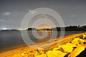 Yishun north coast in the stillness of the night photo