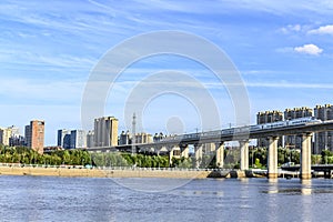 Yitong River Viaduct and High-speed Railway Landscape in Changchun