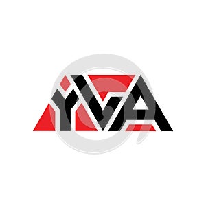 YLA triangle letter logo design with triangle shape. YLA triangle logo design monogram. YLA triangle vector logo template with red