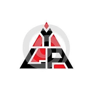 YLA triangle letter logo design with triangle shape. YLA triangle logo design monogram. YLA triangle vector logo template with red