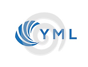 YML letter logo design on white background. YML creative circle letter logo concept. YML letter design