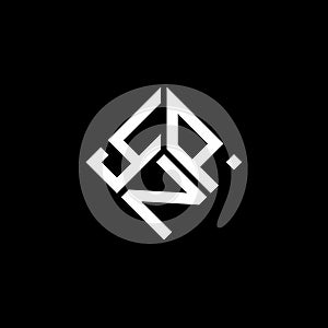 YNP letter logo design on black background. YNP creative initials letter logo concept. YNP letter design photo