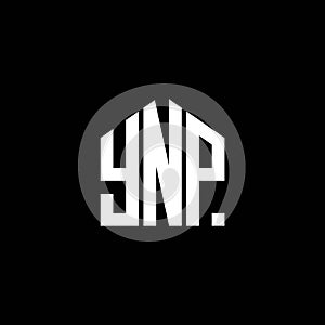 YNP letter logo design on BLACK background. YNP creative initials letter logo concept. YNP letter design photo
