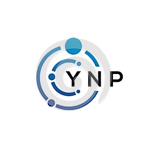 YNP letter technology logo design on white background. YNP creative initials letter IT logo concept. YNP letter design photo