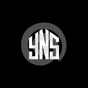 YNS letter logo design on BLACK background. YNS creative initials letter logo concept. YNS letter design