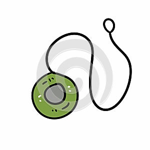 yo-yo cartoon on white background