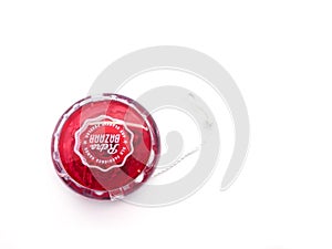 Yo-yo isolated on a white background. Red yo-yo for children.