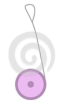 Yo yo toy isolated on a white background. A toy of the 90s, 80s. Flat style. Vector