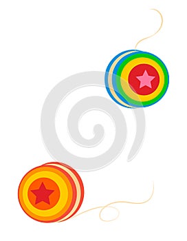 Yo yo toy. Vector illustration.Flat.world yo-yo day