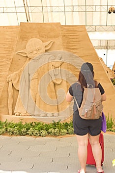 Yoda Star Wars on 31 August 2019 Sentosa Sandsation