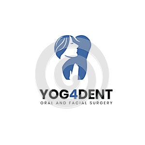 Yog4dent logo, dental yoga for oral and facial surgery vector