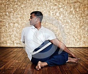 Yoga ardha matsiendrasana twist pose