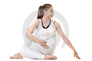 Yoga asana Ardha Matsyendrasana photo