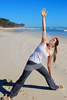 Yoga on the beach photo