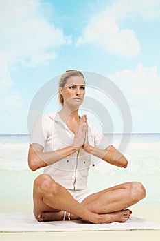 Yoga at the beach