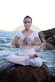 Yoga at the beach