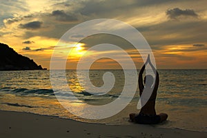 Yoga on the beach