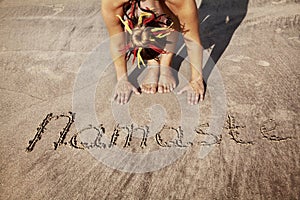 Yoga on the beach with Namaste