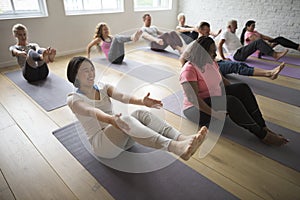 Yoga class concept