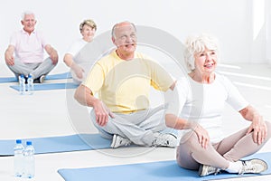 Yoga class for seniors