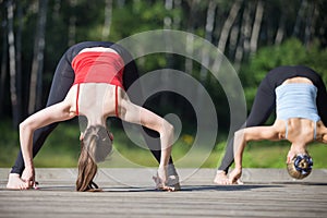 Yoga class: Straddle Forward Bend