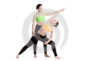 Yoga with coach, Extended Side Angle Pose