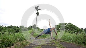 Yoga concept. Woman practising yoga pose.