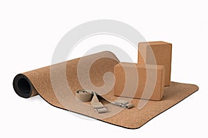 Yoga Cork Mat, Blocks Premium Non slip Eco Friendly