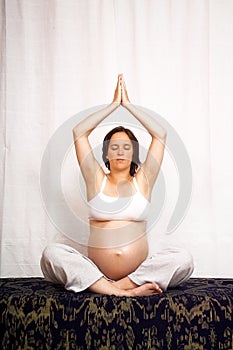 Yoga on couch photo