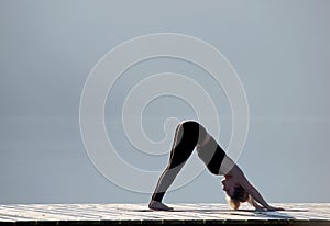 Yoga at Cultus lake British Columbia