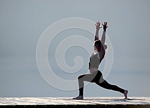 Yoga at Cultus lake British Columbia