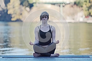 Yoga at Cultus lake British Columbia