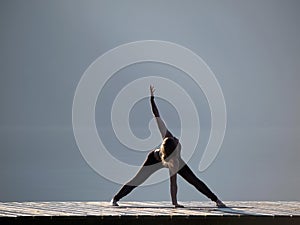 Yoga at Cultus lake British Columbia