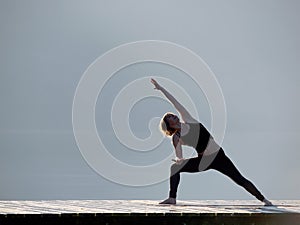 Yoga by Cultus lake British Columbia near Chilliwack