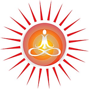 Yoga energy icon