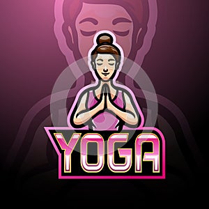 Yoga esport logo mascot design