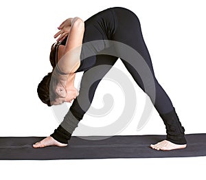 Yoga excercising parshvottanasana
