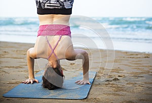 Yoga Exercise Stretching Meditation Concentration Summer Concept