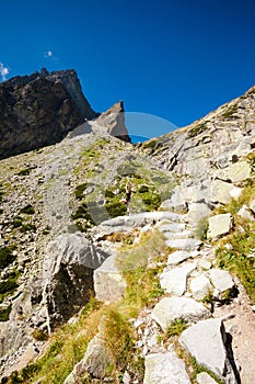 Yoga exercising in Tatry mountains