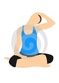 Yoga fitness pose for your home training and meditation and motivation