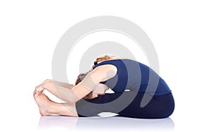 Yoga forward bending pose