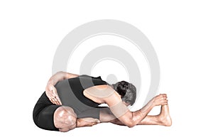 Yoga forward bending pose