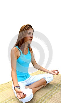 Yoga girl - isolated