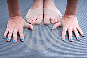 Yoga hands and feet